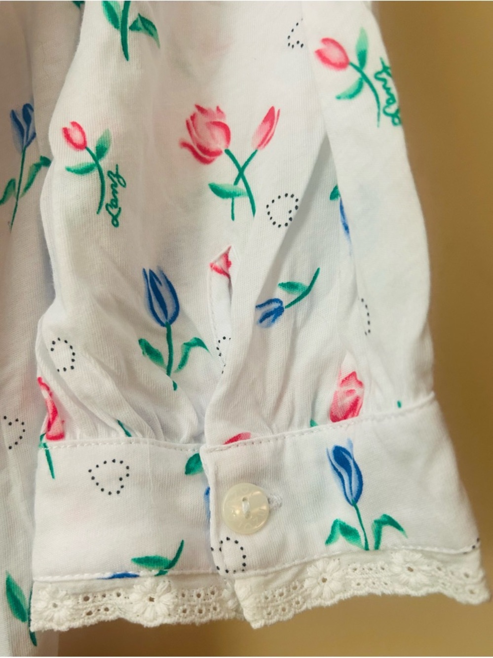 NEW Lanz of Salzburg White Floral Classic Cozy Cotton Nightgown NWOT - Picture 6 of 10